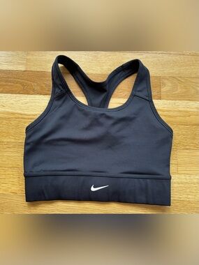 Nike Womens Sports Bra Size Medium Swoosh Dri Fit Medium Support Athletic